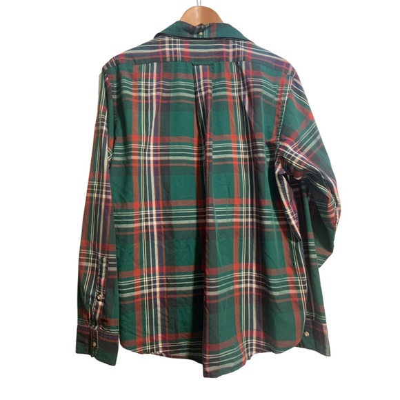 GREEN MALE BUTTON-DOWN PLAID SHIRT!!! - Picture 5 of 8